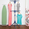 image:imageHoneyCanDo 2Tier Tripod Clothes Drying Rack 73 Chrome Steel  73 tall 2tier tripod holds 30 garments and long dresses off the floor Chrome steel resists rust folds compact2 Tier