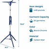 image:imageHoneyCanDo 2Tier Tripod Clothes Drying Rack 73 Chrome Steel  73 tall 2tier tripod holds 30 garments and long dresses off the floor Chrome steel resists rust folds compact2 Tier