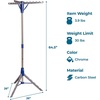 image:imageHoneyCanDo 2Tier Tripod Clothes Drying Rack 73 Chrome Steel  73 tall 2tier tripod holds 30 garments and long dresses off the floor Chrome steel resists rust folds compact1 Tier