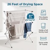 image:imageHoneyCanDo 3Tier Compact Clothes Drying Rack 16 ft No Assembly White  Compact 3tier accordion rack with 16 ft of drying space folds flat to 4 in for apartments and small spaces31 W