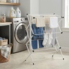 image:imageHoneyCanDo 3Tier Compact Clothes Drying Rack 16 ft No Assembly White  Compact 3tier accordion rack with 16 ft of drying space folds flat to 4 in for apartments and small spaces31 W