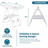 image:imageHoneyCanDo 3Tier Compact Clothes Drying Rack 16 ft No Assembly White  Compact 3tier accordion rack with 16 ft of drying space folds flat to 4 in for apartments and small spaces57 W