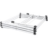 image:imageHoneyCanDo 3Tier Compact Clothes Drying Rack 16 ft No Assembly White  Compact 3tier accordion rack with 16 ft of drying space folds flat to 4 in for apartments and small spaces21 W