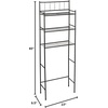 image:imageHoneyCanDo 3Tier Metal Bathroom Shelf Space Saver Over The Toilet Storage Rack Organizer Adjustable Chrome Wire Shelving Unit for Towels amp Toiletries 95 x 23 x 60 inShelving Unit