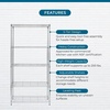 image:imageHoneyCanDo 5Tier Heavy Duty Adjustable Shelving Unit 200lb Per Shelf NSF Certified Metal Storage Rack Chrome Wire Shelf for Garage Kitchen Pantry 36 x 14 x 72 in