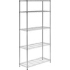 image:imageHoneyCanDo 5Tier Heavy Duty Adjustable Shelving Unit 200lb Per Shelf NSF Certified Metal Storage Rack Chrome Wire Shelf for Garage Kitchen Pantry 36 x 14 x 72 in