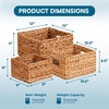 image:imageHoneyCanDo Banana Leaf Storage Baskets Water Hyacinth Woven Basket Decorative Baskets for Shelves Basket for Gifts Closet Pantry and Home Organization Set of 3 MultiSize9  12 L x 9  12 W x 6  7 H