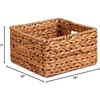 image:imageHoneyCanDo Banana Leaf Storage Baskets Water Hyacinth Woven Basket Decorative Baskets for Shelves Basket for Gifts Closet Pantry and Home Organization Set of 3 MultiSize9  12 L x 9  12 W x 6  7 H