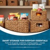 image:imageHoneyCanDo Banana Leaf Storage Baskets Water Hyacinth Woven Basket Decorative Baskets for Shelves Basket for Gifts Closet Pantry and Home Organization Set of 3 MultiSize9 L x 9 W x 6 H