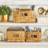 image:imageHoneyCanDo Banana Leaf Storage Baskets Water Hyacinth Woven Basket Decorative Baskets for Shelves Basket for Gifts Closet Pantry and Home Organization Set of 3 MultiSize9  12 L x 9  12 W x 6  7 H
