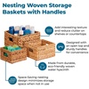 image:imageHoneyCanDo Banana Leaf Storage Baskets Water Hyacinth Woven Basket Decorative Baskets for Shelves Basket for Gifts Closet Pantry and Home Organization Set of 3 MultiSize9  12 L x 9  12 W x 6  7 H