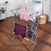 image:imageHoneyCanDo Deluxe Metal Collapsible Clothes Drying Rack 50 lbs 29 x 142 x 421 White amp GreyWhite and Grey