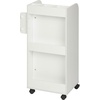 image:imageHoneyCanDo Deluxe Rolling Craft Storage Cart with Locking Wheels  Organizer for 30inch Wrapping Paper Ribbon Spools Tools amp Supplies  3 Drawers amp Open ShelvesStorage Cart