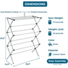 image:imageHoneyCanDo Oversized Clothes Drying Rack ExtraWide 35 50 lb White  Fits familysize loads of towels jeans amp hoodies rustresistant coated steel folds flat indooroutdoor energysavingGray