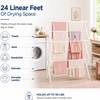 image:imageHoneyCanDo Oversized Clothes Drying Rack ExtraWide 35 50 lb White  Fits familysize loads of towels jeans amp hoodies rustresistant coated steel folds flat indooroutdoor energysavingWhite
