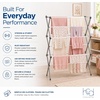 image:imageHoneyCanDo Oversized Clothes Drying Rack ExtraWide 35 50 lb White  Fits familysize loads of towels jeans amp hoodies rustresistant coated steel folds flat indooroutdoor energysavingGrey  White