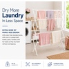 image:imageHoneyCanDo Oversized Clothes Drying Rack ExtraWide 35 50 lb White  Fits familysize loads of towels jeans amp hoodies rustresistant coated steel folds flat indooroutdoor energysavingWhite
