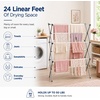 image:imageHoneyCanDo Oversized Clothes Drying Rack ExtraWide 35 50 lb White  Fits familysize loads of towels jeans amp hoodies rustresistant coated steel folds flat indooroutdoor energysavingGrey  White