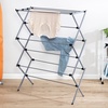 image:imageHoneyCanDo Oversized Clothes Drying Rack ExtraWide 35 50 lb White  Fits familysize loads of towels jeans amp hoodies rustresistant coated steel folds flat indooroutdoor energysavingGray