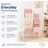 image:imageHoneyCanDo Oversized Clothes Drying Rack ExtraWide 35 50 lb White  Fits familysize loads of towels jeans amp hoodies rustresistant coated steel folds flat indooroutdoor energysavingWhite