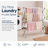 image:imageHoneyCanDo Oversized Clothes Drying Rack ExtraWide 35 50 lb White  Fits familysize loads of towels jeans amp hoodies rustresistant coated steel folds flat indooroutdoor energysavingGrey  White