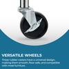 image:imageHoneyCanDo SHF01939 4Inch Caster Roller Wheels for HCD Shelving Unit Set of FourBlackGrey