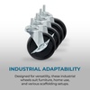 image:imageHoneyCanDo SHF01939 4Inch Caster Roller Wheels for HCD Shelving Unit Set of FourBlackGrey