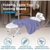 image:imageHoneyCanDo Steel Tabletop Ironing Board with Folding Legs Grey and White Stripe Cotton Cover Compact SpaceSaving Design 30 L x 6 HBlue