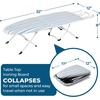 image:imageHoneyCanDo Steel Tabletop Ironing Board with Folding Legs Grey and White Stripe Cotton Cover Compact SpaceSaving Design 30 L x 6 HBlue