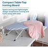 image:imageHoneyCanDo Steel Tabletop Ironing Board with Folding Legs Grey and White Stripe Cotton Cover Compact SpaceSaving Design 30 L x 6 HBlue