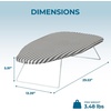 image:imageHoneyCanDo Steel Tabletop Ironing Board with Folding Legs Grey and White Stripe Cotton Cover Compact SpaceSaving Design 30 L x 6 HGray