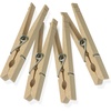 image:imageHoneyCanDo Wooden Clothespins  HeavyDuty Laundry amp Clothes Wood for Crafts Natural Wood with Strong Grip Pins Ideal for Drying amp Home Organization 100 per PackMedium 24 Count