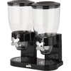 image:imageHoneyCanDo Zevro Dual Dry Food Dispenser  Countertop Cereal Dispenser with Portion Control 175 oz Per Canister Airtight BPAFree Snack Dispenser for Kitchen Organization BlackChrome