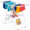 image:imageHoneyCanDo 3Tier Compact Clothes Drying Rack 16 ft No Assembly White  Compact 3tier accordion rack with 16 ft of drying space folds flat to 4 in for apartments and small spaces57 W