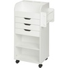 image:imageHoneyCanDo Deluxe Rolling Craft Storage Cart with Locking Wheels  Organizer for 30inch Wrapping Paper Ribbon Spools Tools amp Supplies  3 Drawers amp Open ShelvesStorage Cart