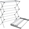 image:imageHoneyCanDo Oversized Clothes Drying Rack ExtraWide 35 50 lb White  Fits familysize loads of towels jeans amp hoodies rustresistant coated steel folds flat indooroutdoor energysavingGray