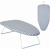image:imageHoneyCanDo Steel Tabletop Ironing Board with Folding Legs Grey and White Stripe Cotton Cover Compact SpaceSaving Design 30 L x 6 HGray