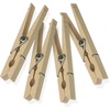 image:imageHoneyCanDo Wooden Clothespins  HeavyDuty Laundry amp Clothes Wood for Crafts Natural Wood with Strong Grip Pins Ideal for Drying amp Home Organization 100 per PackMedium 100 Count