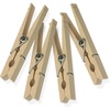 image:imageHoneyCanDo Wooden Clothespins  HeavyDuty Laundry amp Clothes Wood for Crafts Natural Wood with Strong Grip Pins Ideal for Drying amp Home Organization 100 per PackMedium 24 Count