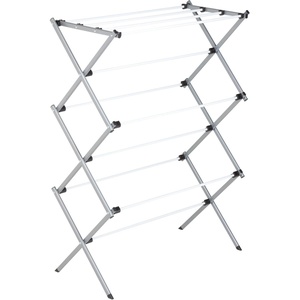 image:imageHoneyCanDo Deluxe Metal Collapsible Clothes Drying Rack 50 lbs 29 x 142 x 421 White amp GreyWhite and Grey