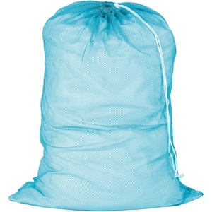 image:imageHoneyCanDo LBG02811 Mesh Laundry Bag with Drawstring Ocean Blue 25inches L x 36Inches HOcean Blue