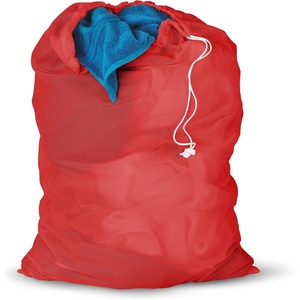 image:imageHoneyCanDo LBG02811 Mesh Laundry Bag with Drawstring Ocean Blue 25inches L x 36Inches HRed