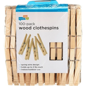 image:imageHoneyCanDo Wooden Clothespins  HeavyDuty Laundry amp Clothes Wood for Crafts Natural Wood with Strong Grip Pins Ideal for Drying amp Home Organization 100 per PackMedium 1200 Count