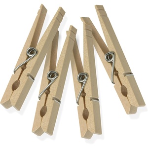 image:imageHoneyCanDo Wooden Clothespins  HeavyDuty Laundry amp Clothes Wood for Crafts Natural Wood with Strong Grip Pins Ideal for Drying amp Home Organization 100 per PackMedium 24 Count